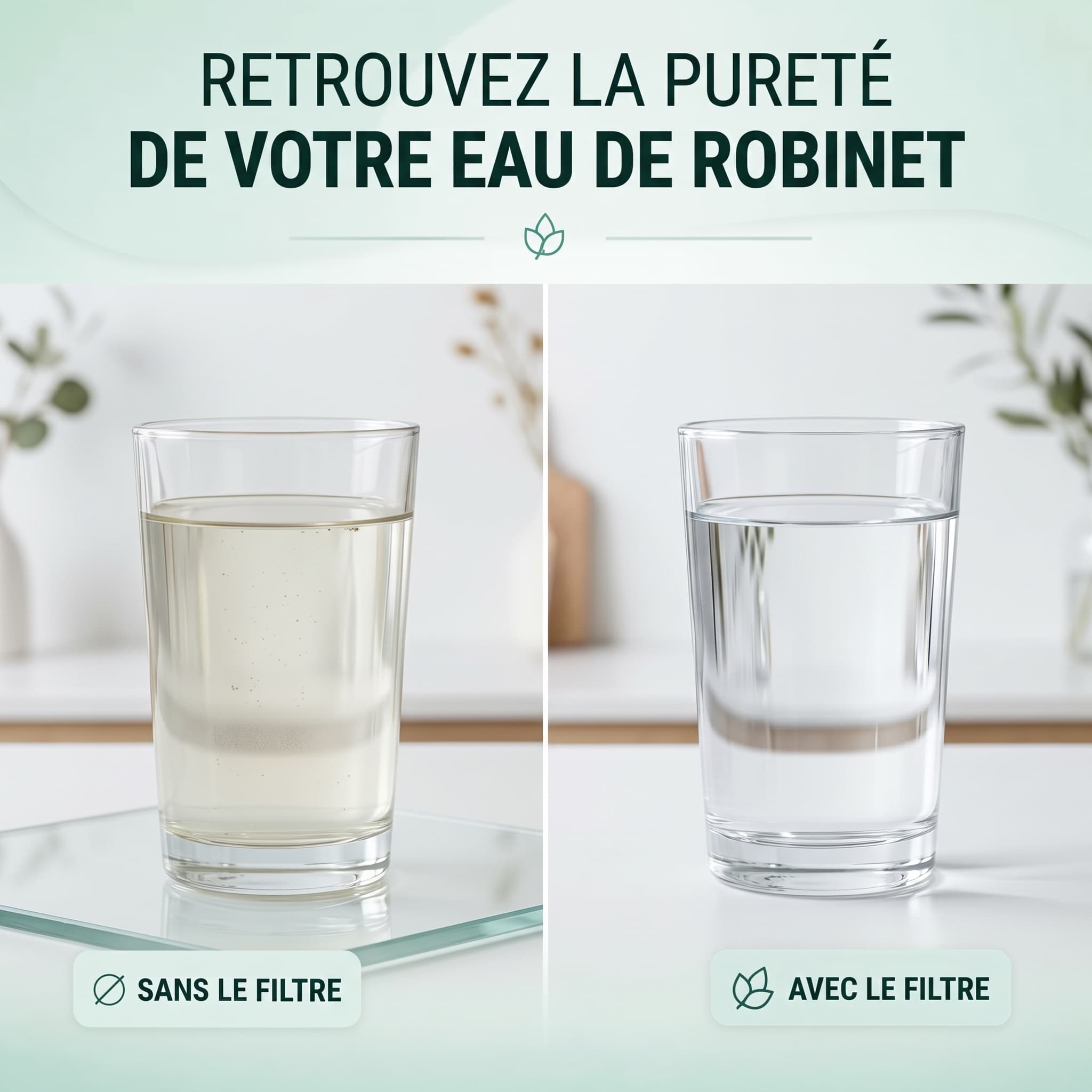 Purificateur d'Eau pour Robinet 6 Couches OyaMarket™ (Charbon Actif de Coco, Zéolite & Minéraux Naturels)
