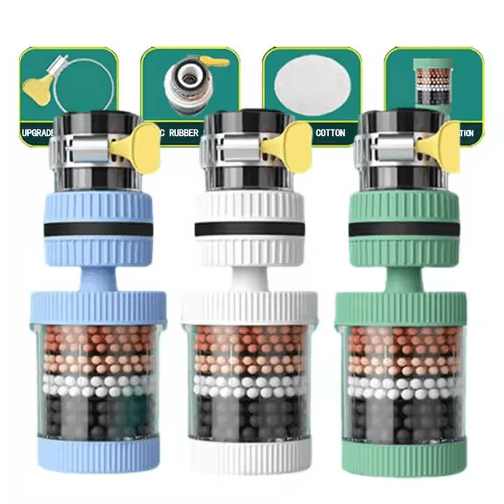 Purificateur d'Eau pour Robinet 6 Couches OyaMarket™ (Charbon Actif de Coco, Zéolite & Minéraux Naturels)